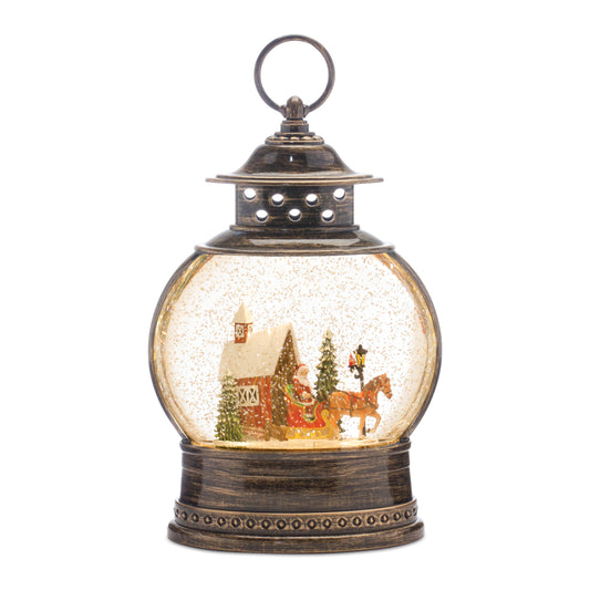 11.5 in Covered Bridge & Sleigh Snow Globe – manufacturer product photo