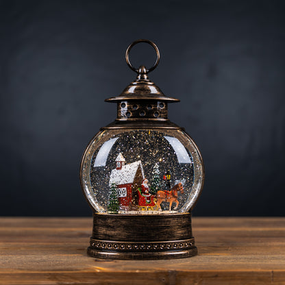 11.5 in Covered Bridge & Sleigh Snow Globe – manufacturer photo 2