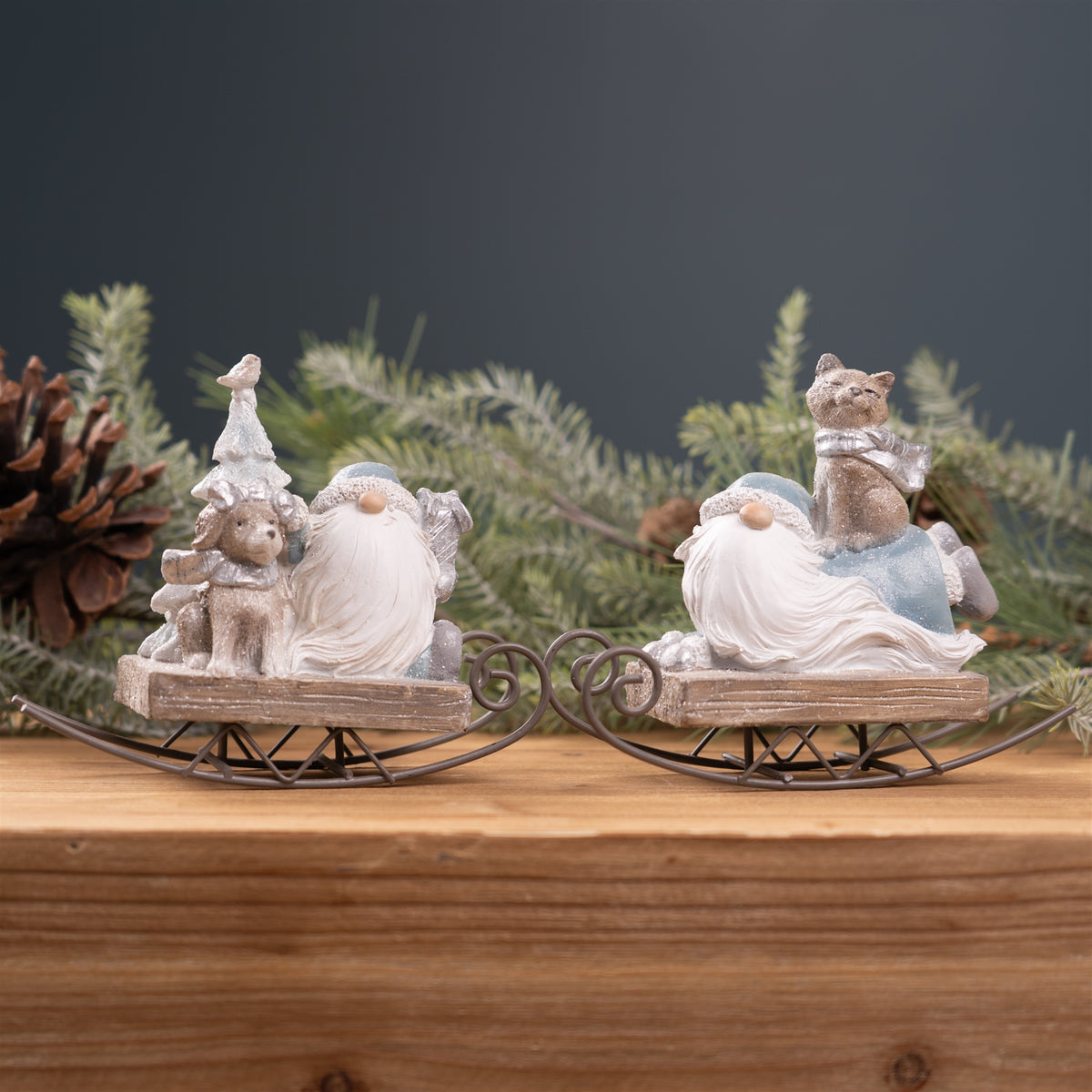 Santa on Sled, 2 Assorted - Melrose International manufacturer photo 2