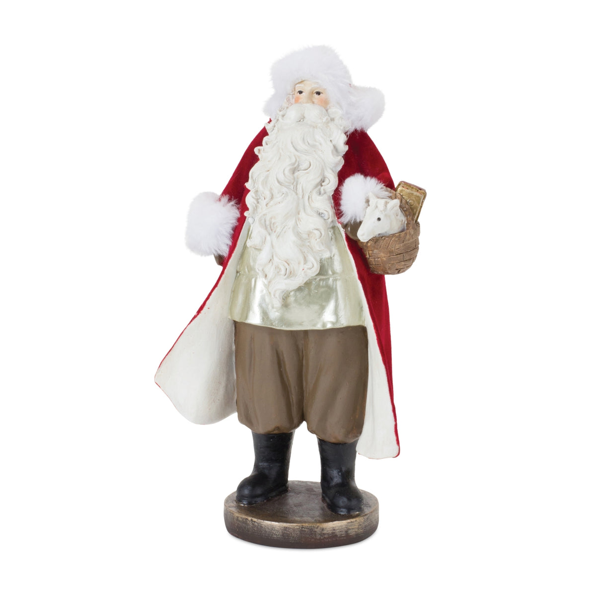 Flocked Santa with Toys, Set of 2 - Melrose International manufacturer photo 3