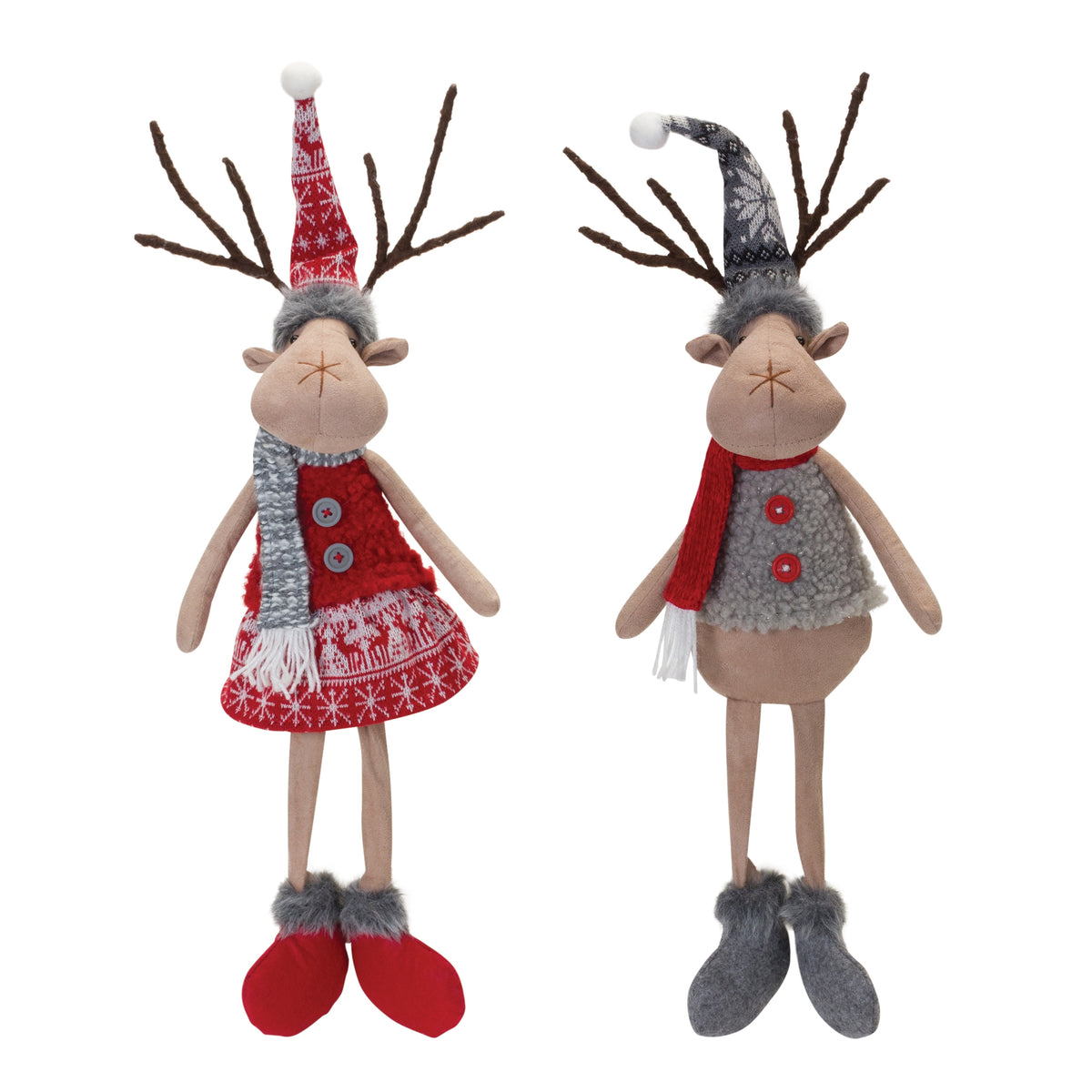 Deer Shelf Sitters, 2 Assorted - Melrose International manufacturer product photo