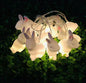White Easter Bunny LED Light String – (Battery or USB Powered)