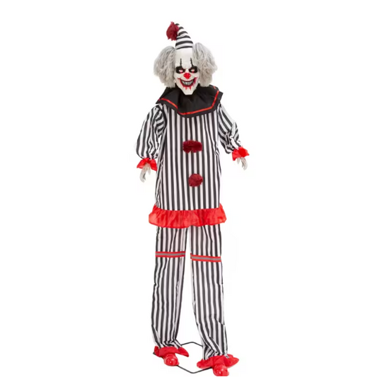 8 ft tall animated lifting clown Halloween prop
