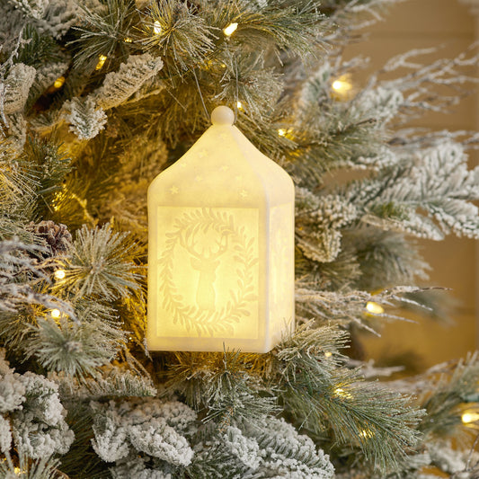 Holiday Deer Pendant Lantern 9"H – manufacturer image 2