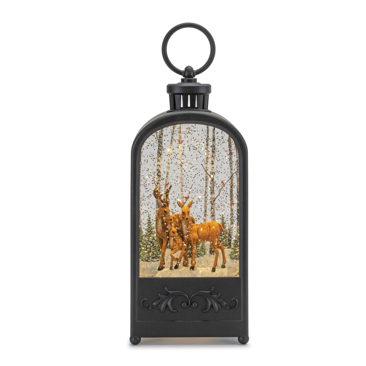 9.5 in LED Deer & Trees Snow Globe – manufacturer product photo