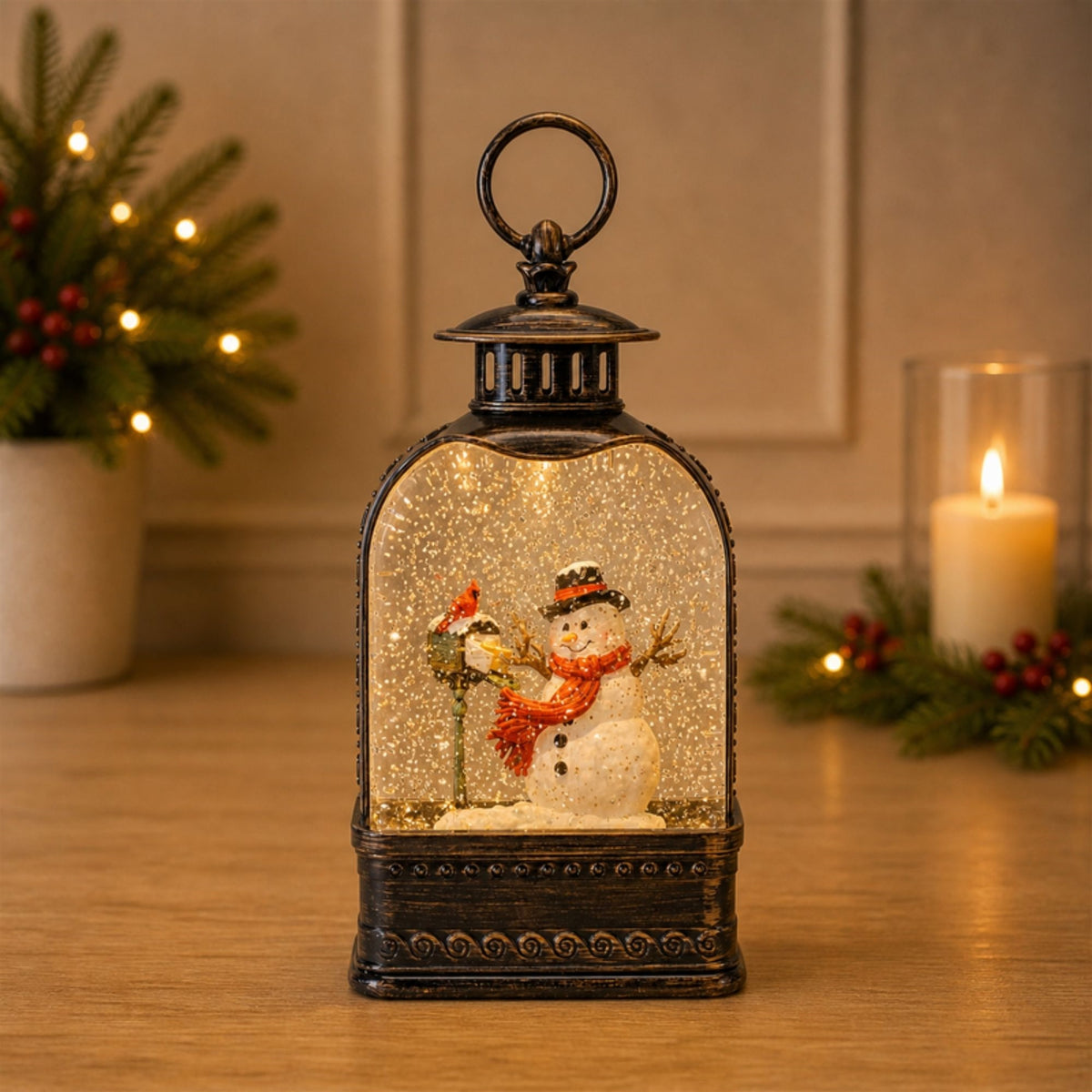 9.75 in LED Snowman Snow Globe – manufacturer photo 3