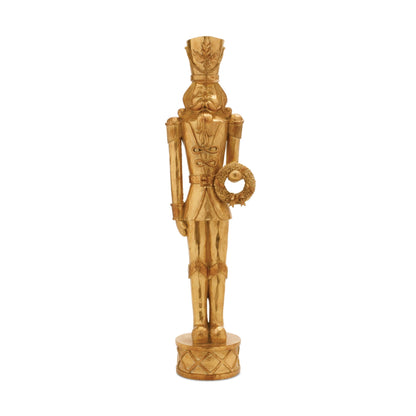 Gold Christmas Nutcracker Statues – Set of 2 – Melrose manufacturer image 4