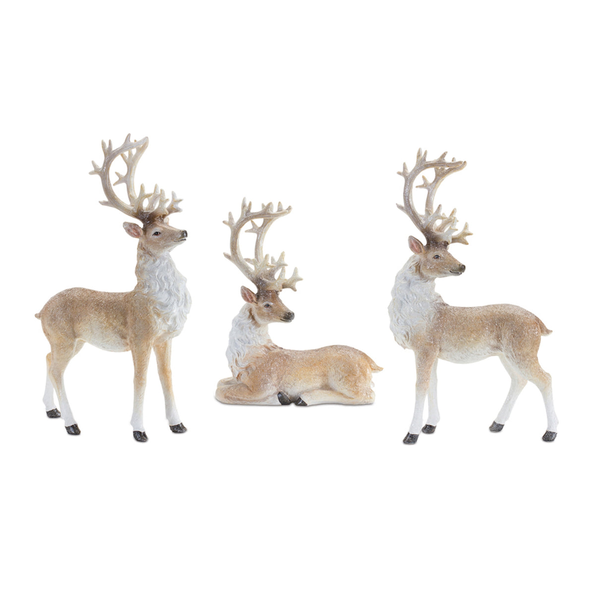 Deer Figurines, 3 Assorted - Melrose International manufacturer product photo