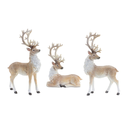 Deer Figurines, 3 Assorted - Melrose International manufacturer product photo