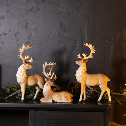 Deer Figurines, 3 Assorted - Melrose International manufacturer photo 2