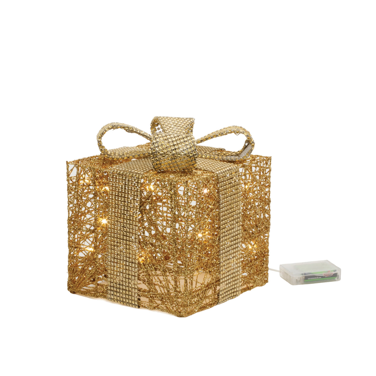 Gold LED Wrapped Christmas Presents – Set of 3 – Melrose manufacturer photo 4