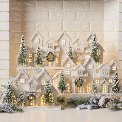 12.5 in LED Flocked Christmas Village Display – manufacturer photo 2