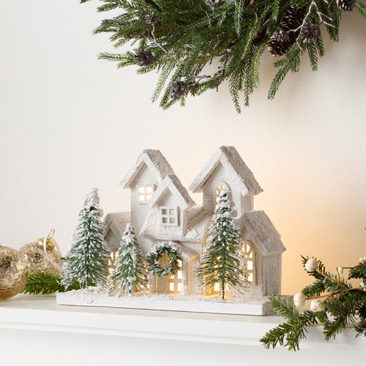 12.5 in LED Flocked Christmas Village Display – manufacturer photo 3