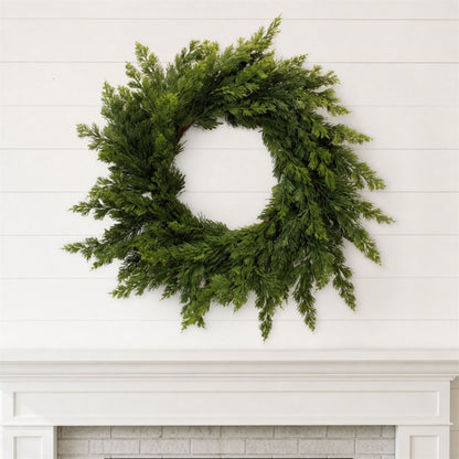 26-Inch Natural Pine Christmas Wreath – manufacturer product view 3