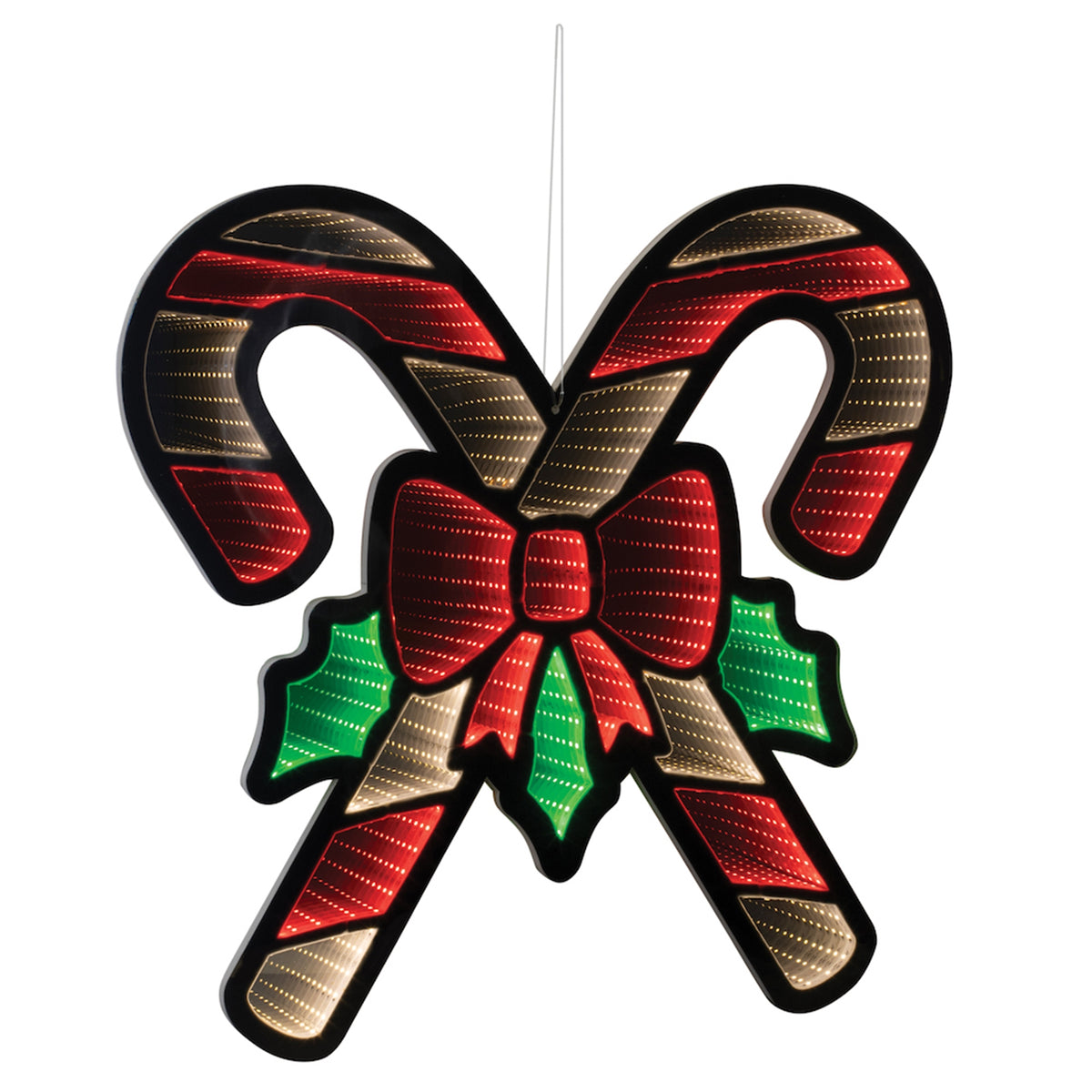 22.5-Inch Double Infinity Candy Cane Lighted Christmas Decoration – Ekkolight – manufacturer product photo