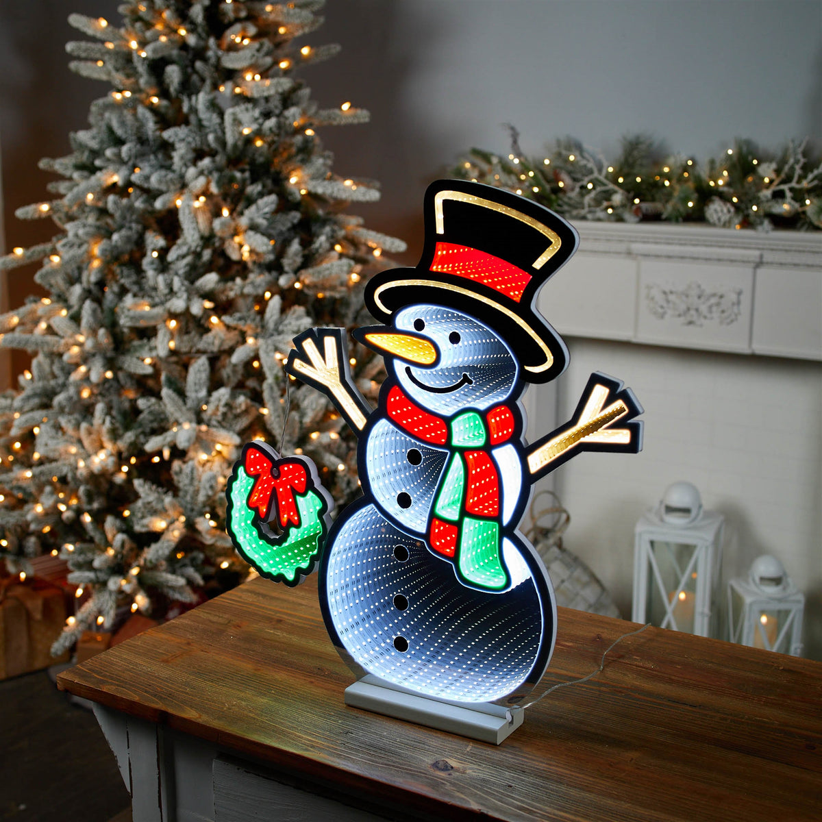 23.5-Inch Snowman with Wreath Ekkolight Christmas Decoration — additional manufacturer photo 2