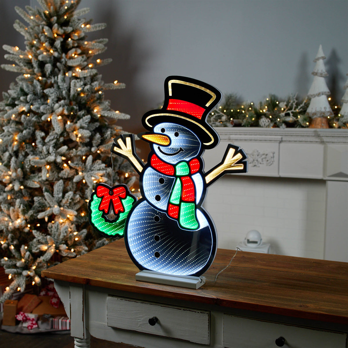 23.5-Inch Snowman with Wreath Ekkolight Christmas Decoration — additional manufacturer photo 3