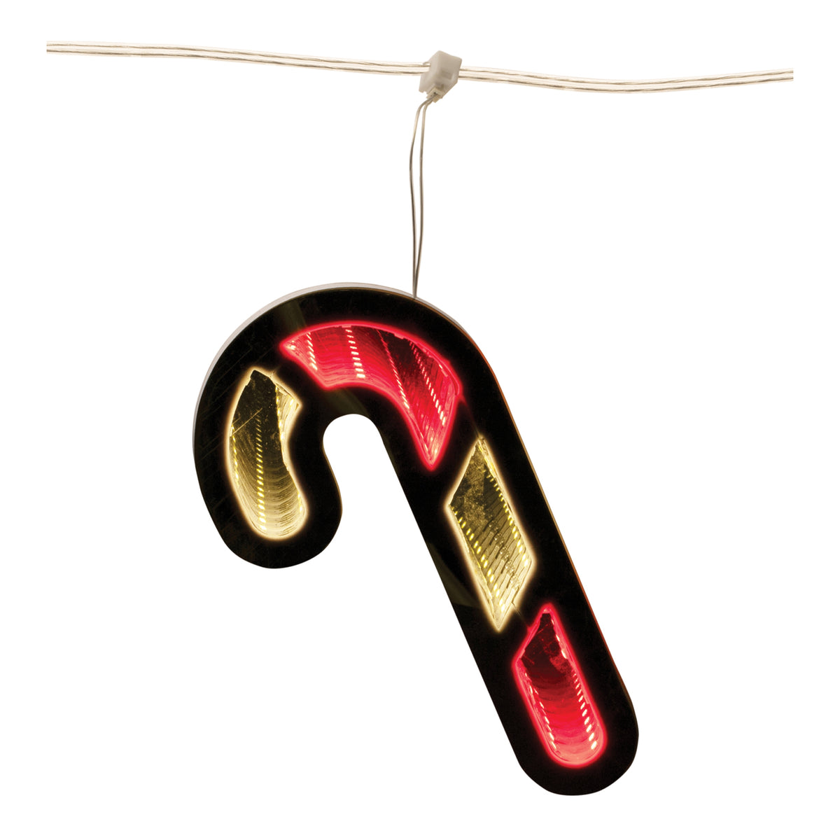 Candy Cane Lighted Christmas Garland – Ekkolight, 68-Inch Lighted Length – Melrose manufacturer image 3