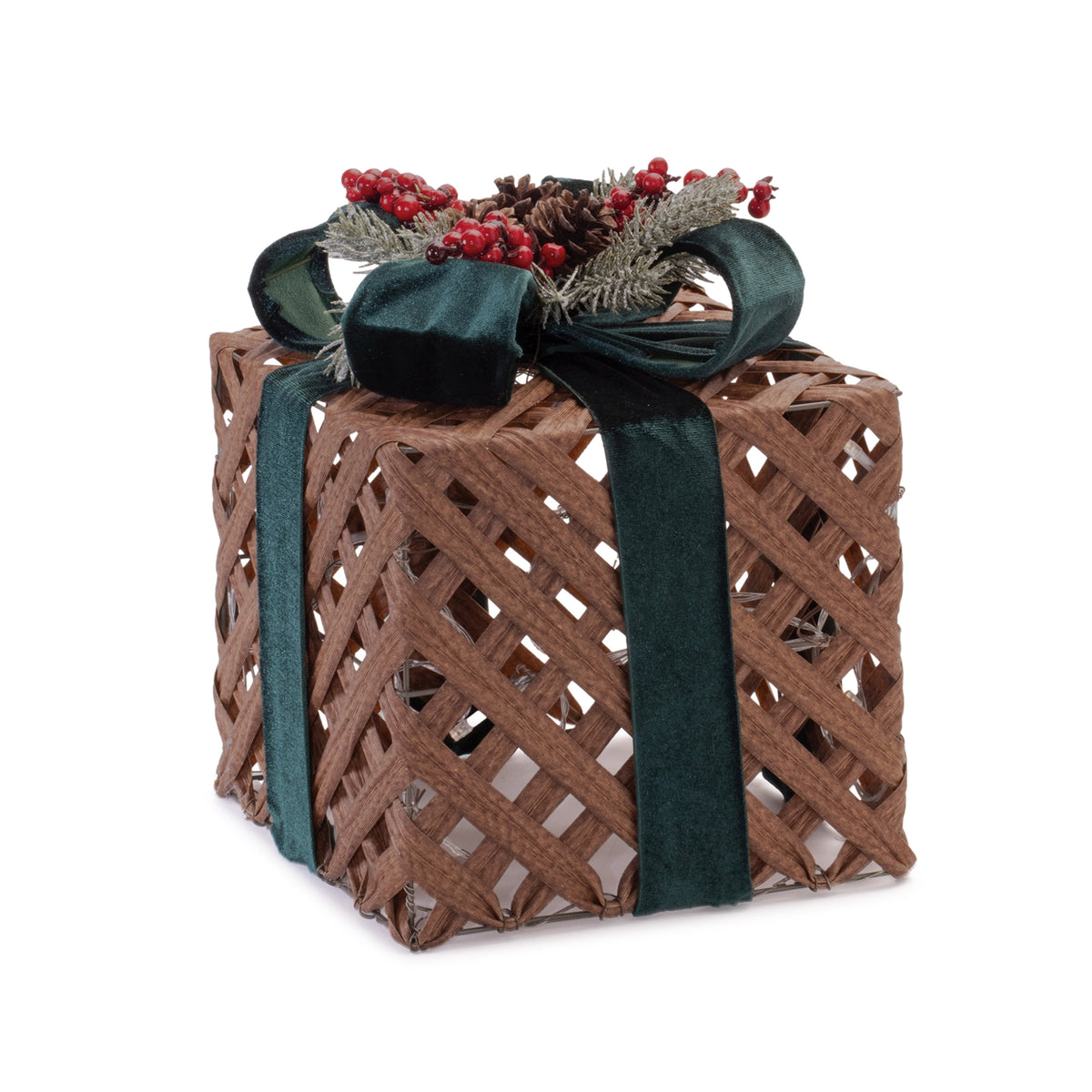 LED Woven Christmas Presents, Set of 3 - Melrose International manufacturer photo 4