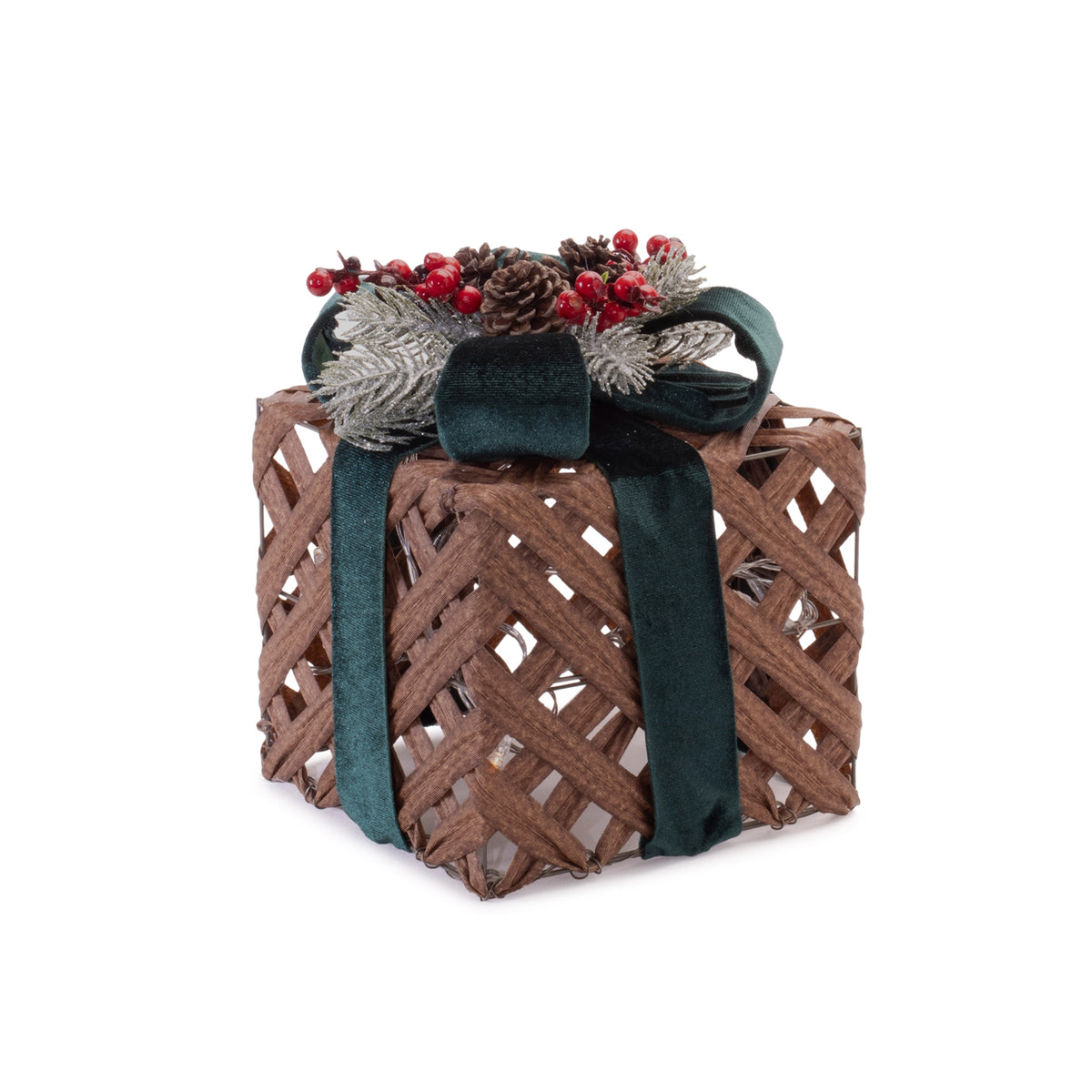 LED Woven Christmas Presents, Set of 3 - Melrose International manufacturer photo 5