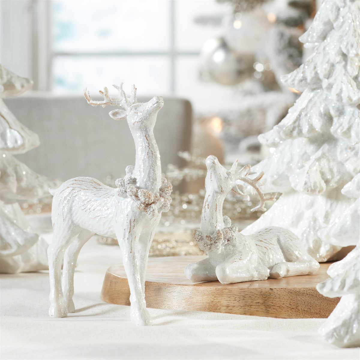 Deer Figurines, Set of 4 - Melrose International manufacturer photo 2