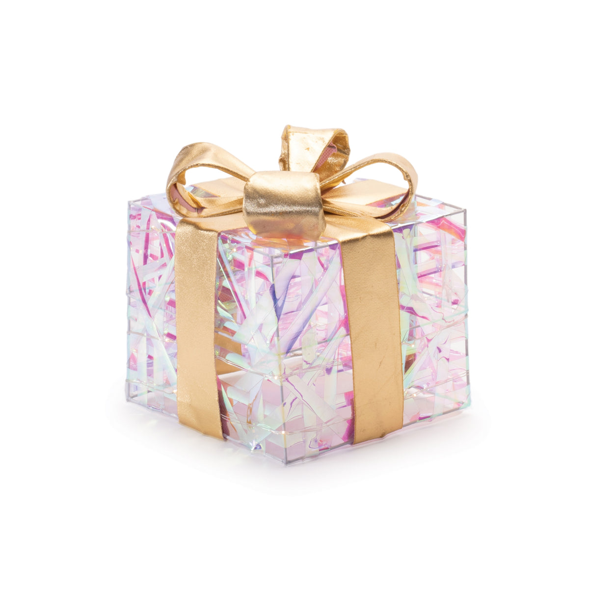 Gold LED Woven Christmas Gift Boxes with Bows – Set of 3 – Melrose manufacturer photo 5