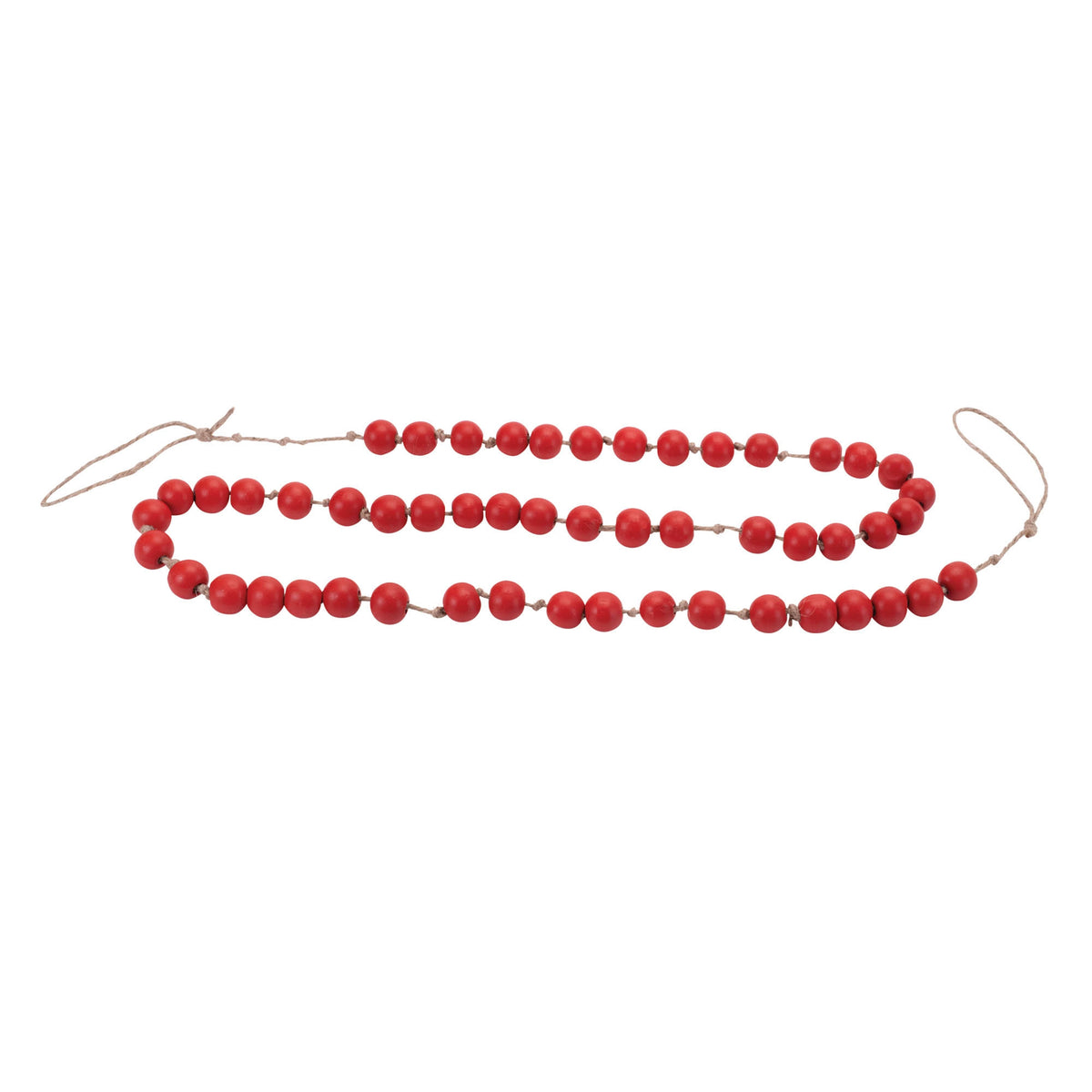 Wood Beaded Christmas String Garland – Set of 2 – manufacturer main product photo