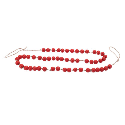 Wood Beaded Christmas String Garland – Set of 2 – manufacturer main product photo