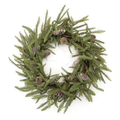 24-Inch Pine & Pinecone Christmas Wreath — Melrose International product photo