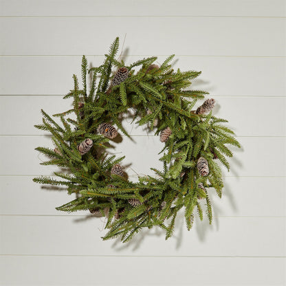 24-Inch Pine & Pinecone Christmas Wreath — Melrose International product photo 3
