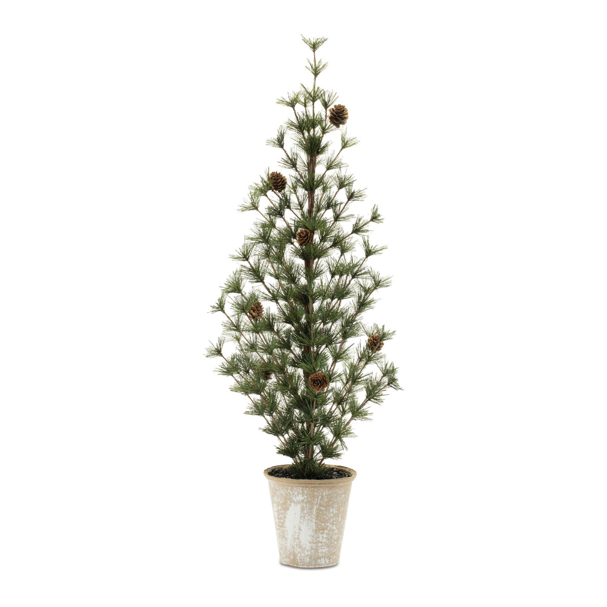 31.5-Inch Potted Mini Pine Christmas Trees – Set of 2 – original Melrose manufacturer photo