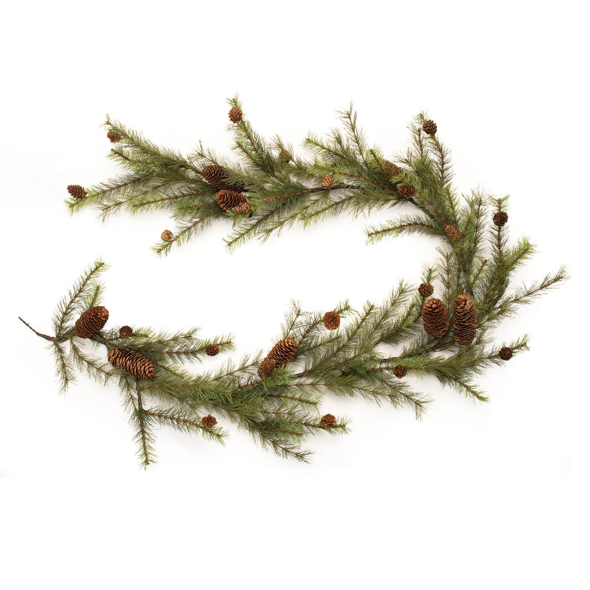 6 Ft Rustic Pine & Pinecone Christmas Garland – manufacturer main product photo