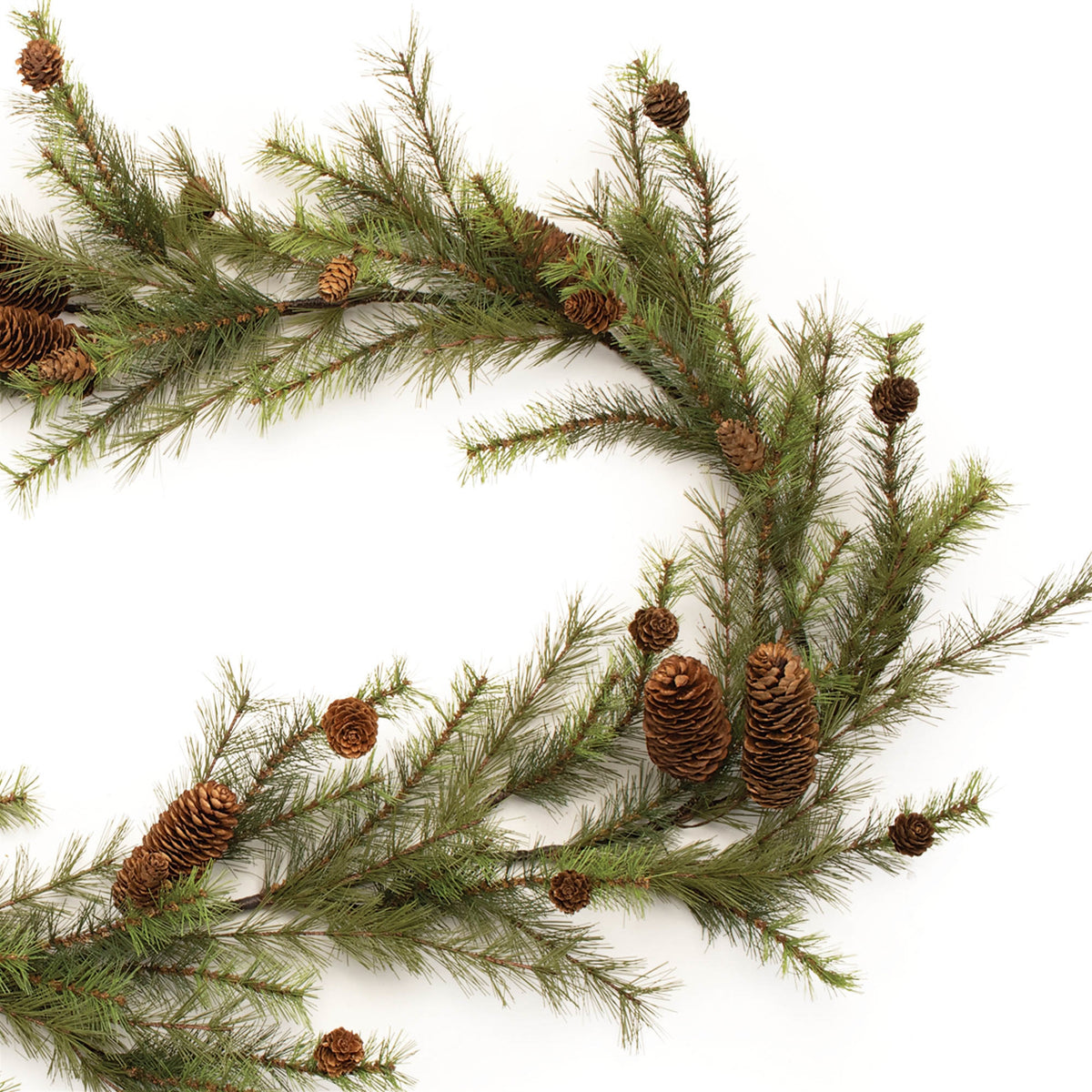6 Ft Rustic Pine & Pinecone Christmas Garland – manufacturer product view 3