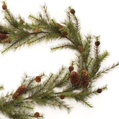 6 Ft Rustic Pine & Pinecone Christmas Garland – manufacturer product view 3