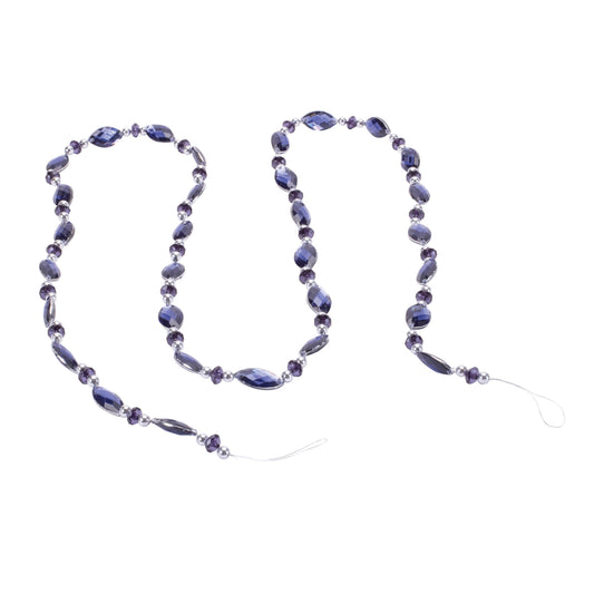 Blue & Silver Jewel Bead Christmas Garland – Set of 2 – manufacturer main product photo