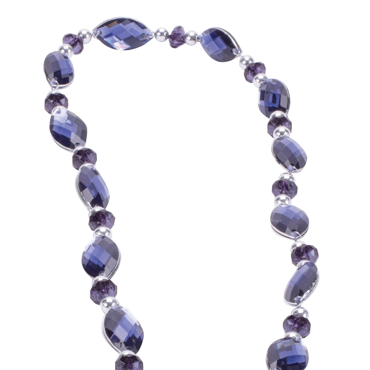 Blue & Silver Jewel Bead Christmas Garland – Set of 2 – manufacturer product view 2