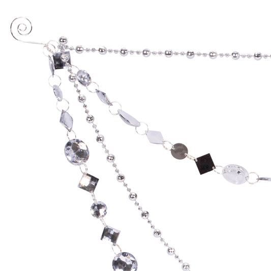 Jewel Bead & Chain Link Christmas Garland – Set of 2 – manufacturer product view 2