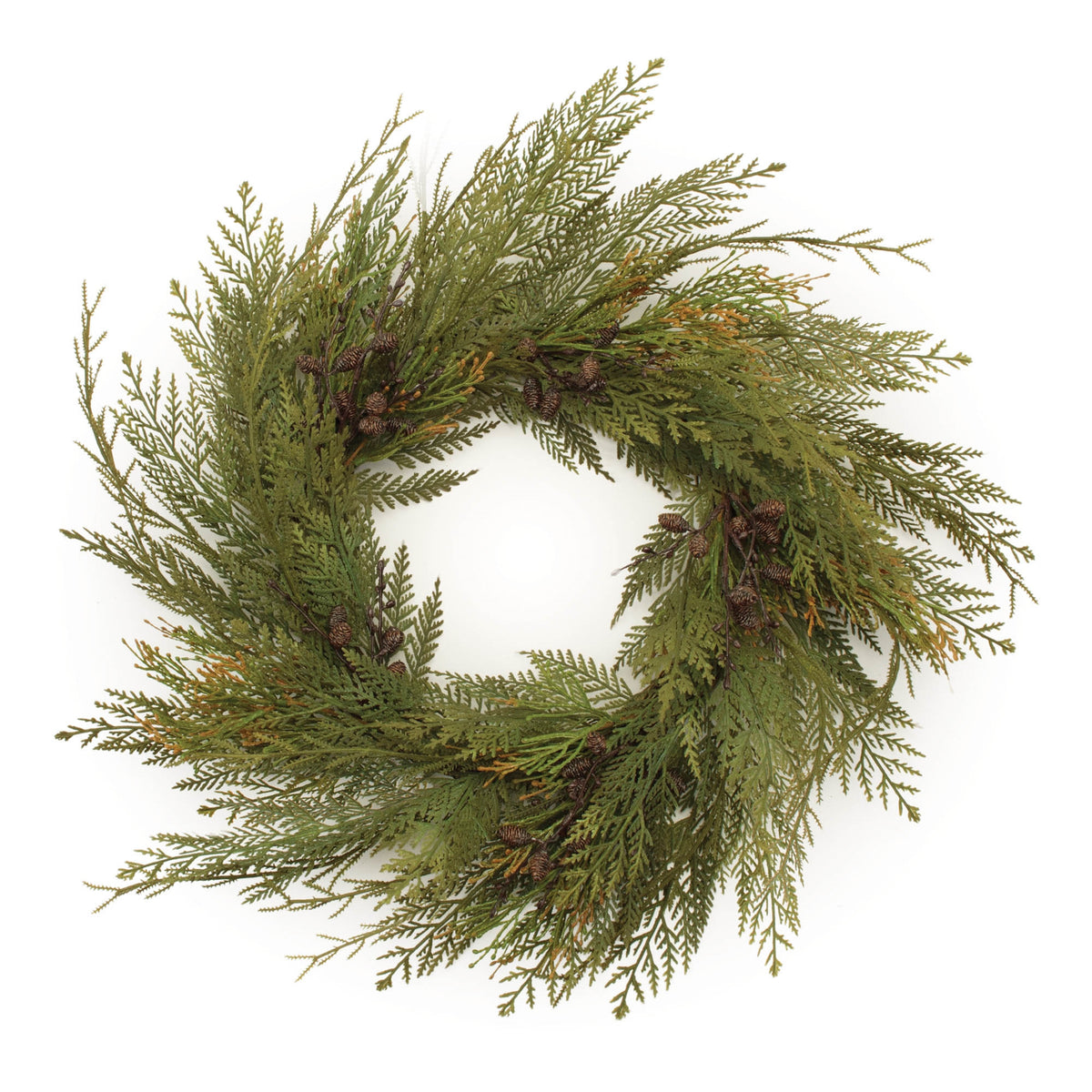 30-Inch Cedar & Mini Pinecone Christmas Wreath – manufacturer main product photo