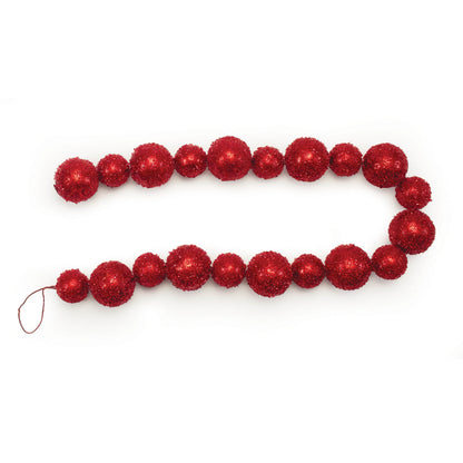 Beaded Ball Ornament String Garland – Set of 2 — Melrose International product photo