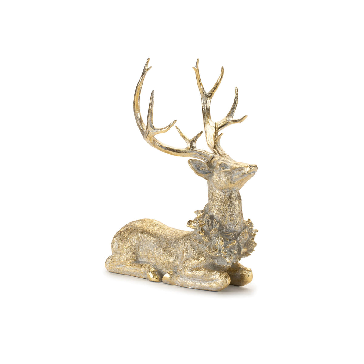 Gold Christmas Deer with Wreaths – Set of 2, Up to 27.5 Inches – Melrose manufacturer photo 3