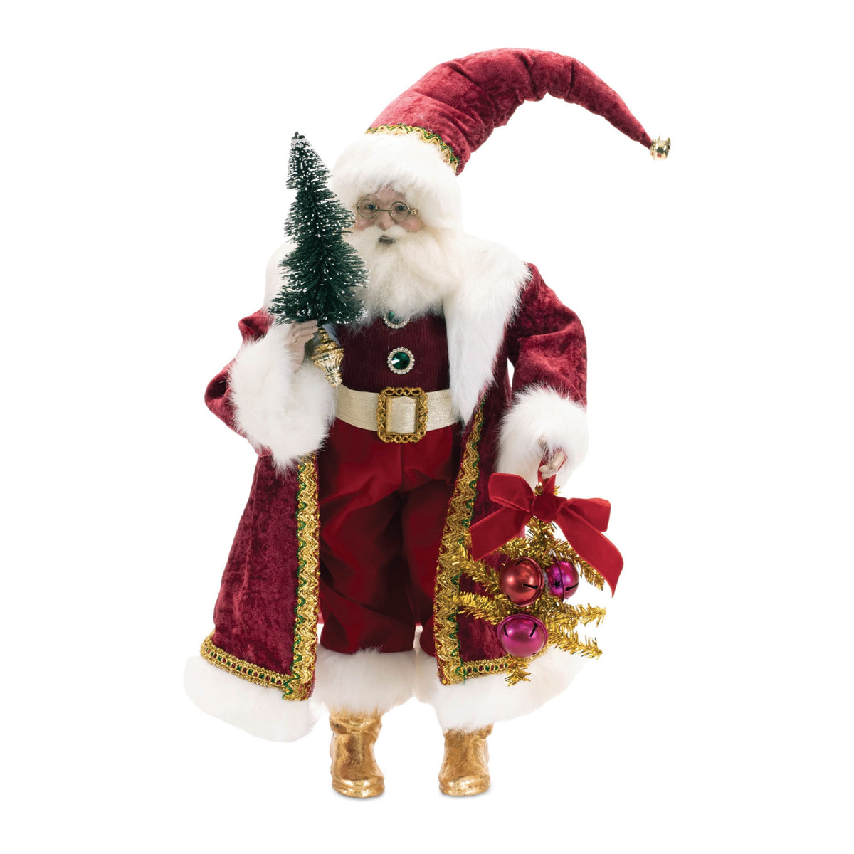 Santa with Pine Tree, 25 in - Melrose International manufacturer product photo