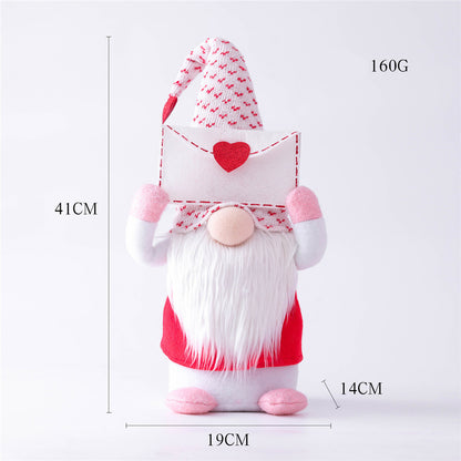 Set of 4 Valentine's Day Gnome Doll Set