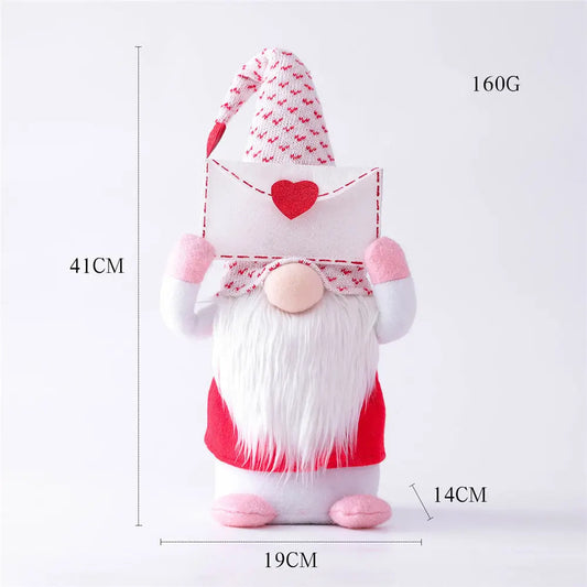 Set of 4 Valentine's Day Gnome Doll Set - Holiday Spirit Shop