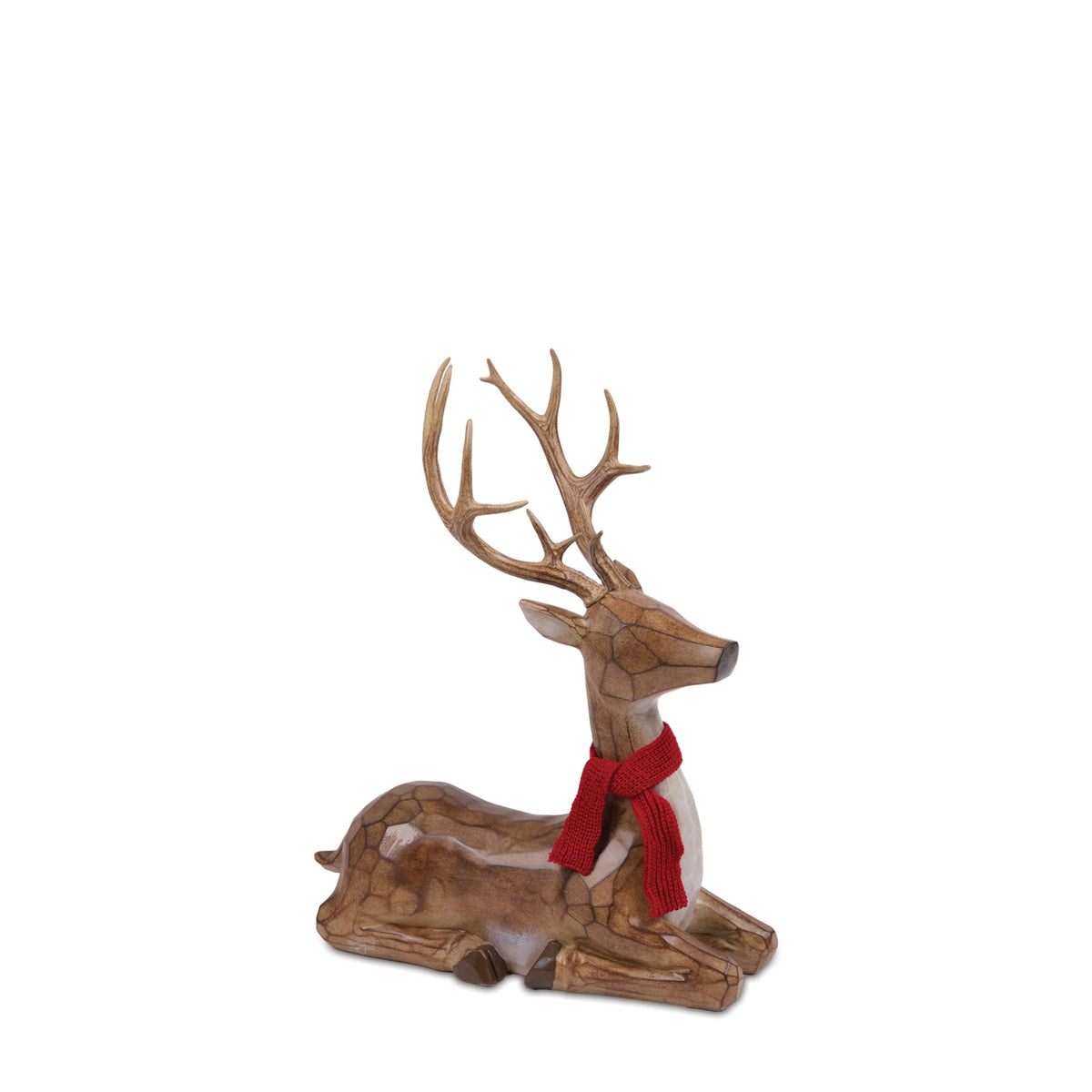 3 Ft & 2 Ft Tall Woodland Christmas Deer with Red Scarves – Set of 2 – Melrose manufacturer image 3