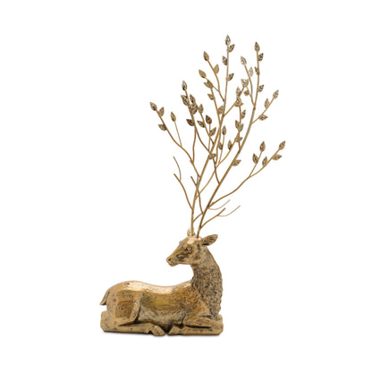 Distressed Deer with Metal Tree Antlers (Set of 2) — manufacturer image 2