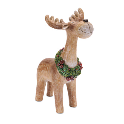 Reindeer with Wreath, 11.5 in - Melrose International manufacturer product photo