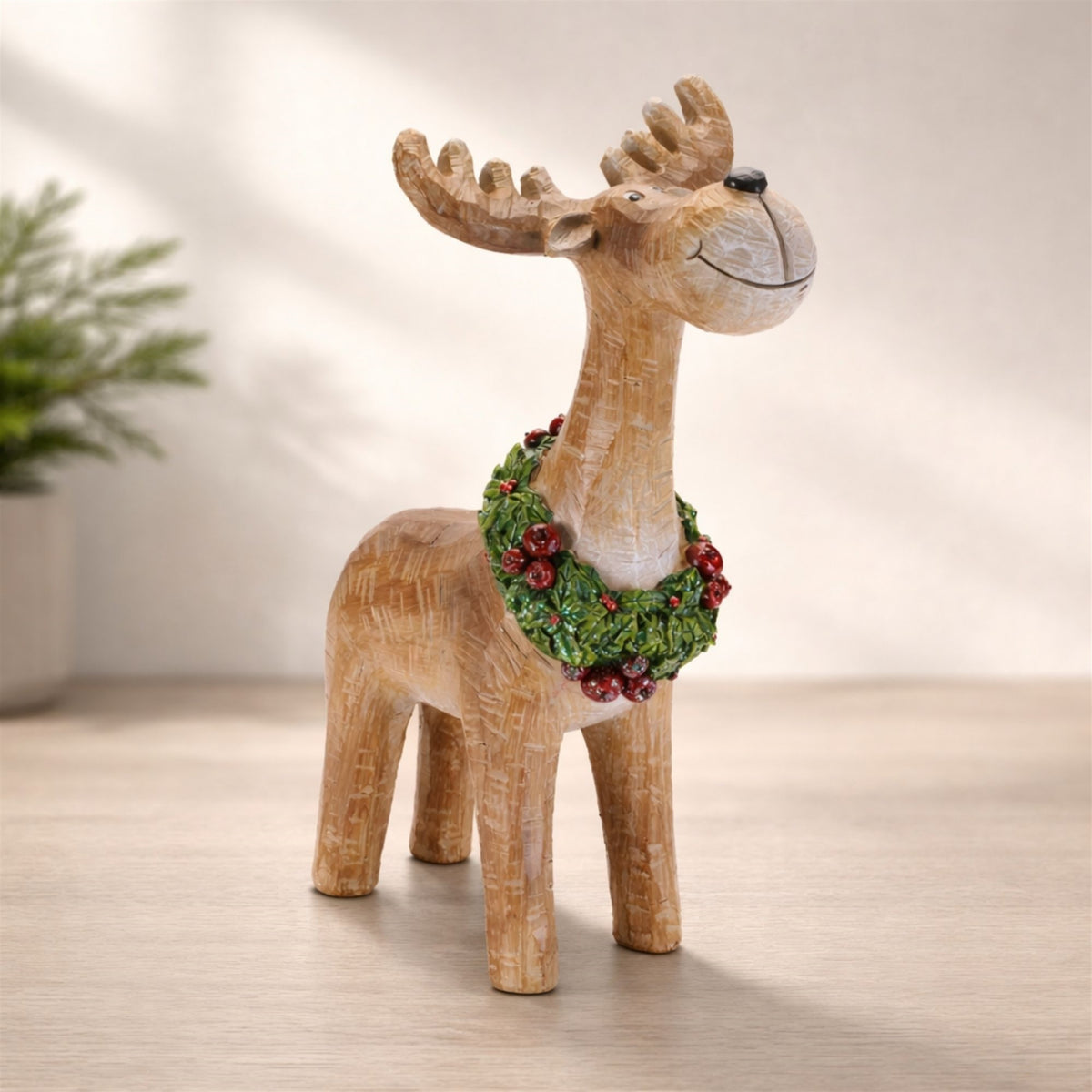 Reindeer with Wreath, 11.5 in - Melrose International manufacturer photo 2