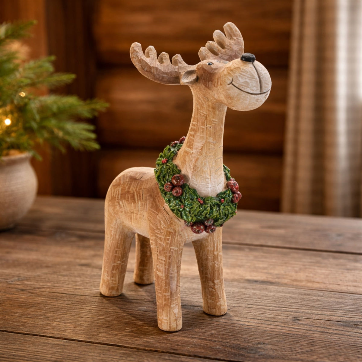 Reindeer with Wreath, 11.5 in - Melrose International manufacturer photo 3