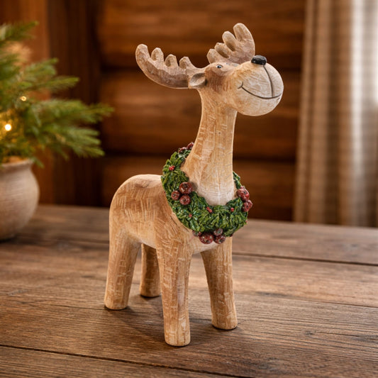 Reindeer with Wreath, 11.5 in - Melrose International manufacturer photo 3