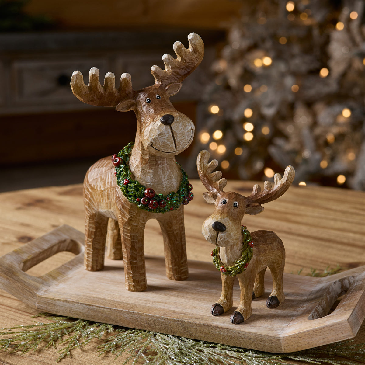 Mini Reindeer, Set of 2 - Melrose International manufacturer photo 2